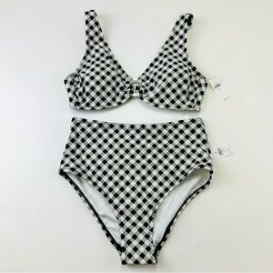 Old Navy gingham bikini NEW with tags Small high waisted swimsuit